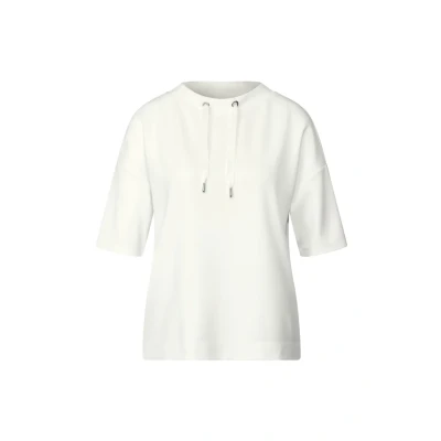 Afbeelding van Street One Studio Kuscheliges Tshirt print, Dames, Maat: 40, Weiß