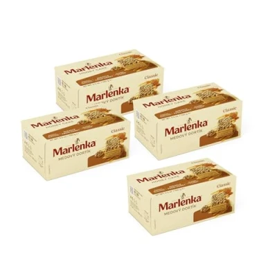 Afbeelding van 3+1 MARLENKA® Honigtörtchen mit Walnüssen 4x 100 g…
