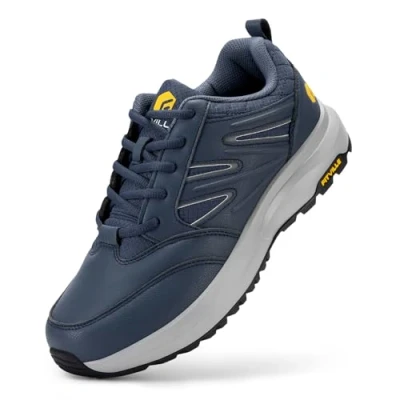 Afbeelding van FitVille Extra Brede Wandelschoenen Heren Waterdichte Schoenen Antislip Outdoor Zwart 44 EU breed