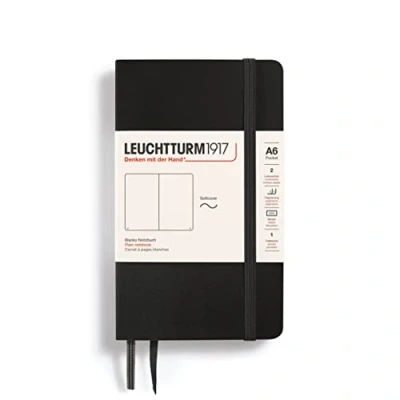 Afbeelding van LEUCHTTURM1917 305477 notitieboek Pocket (A6), softcover, 123 genummerde pagina&#039;s, blanco, zwart