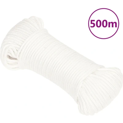 Afbeelding van vidaXL Boottouw 3 mm 500 m polypropyleen volwit