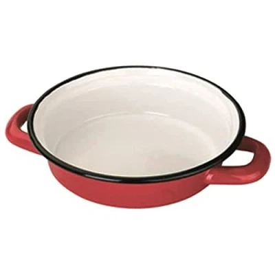 Afbeelding van Ibili Eierschaal Roja 18 cm geëmailleerd staal in rood/wit, x