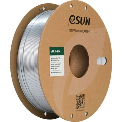 Afbeelding van eSUN 3D printer Filament ePLA Silk 1,75mm Zilver 1kg