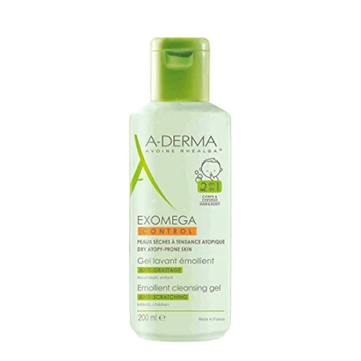 Afbeelding van A DERMA Exomega Control 2in1 Anti krabben Emolliërende Reinigingsgel 200 ml