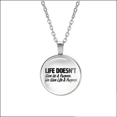 Afbeelding van Ketting Glas Life Doesnt Give Us A Purpose