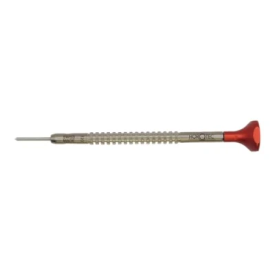 Afbeelding van Horotec MSA01.214 horlogemakersschroevendraaier, behuizing en boor in T vorm van roestvrij staal, aluminium kop met kogellagers, gemaakt Zwitserland (1,20 mm)