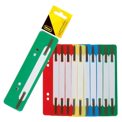 Afbeelding van Idena 300411 Ordnerstrips, 10 stuks, in 4 kleuren, van kunststof