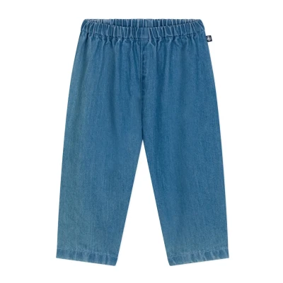 Afbeelding van Petit Bateau Baby jongens A08F0 broek, Blauw Denim Clair, 6 maanden, Maanden