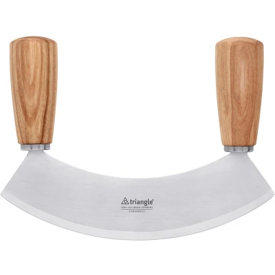 Afbeelding van Triangle Wiegemes 17.5 cm Essenhout Heft Roestvrijstaal
