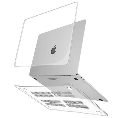 Afbeelding van ZYB Hoes Case voor MacBook Air 13 Inch M1 2020 2019 2018 Model A2337 A2179 A1932 met Touch ID, Plastic Slanke Glanzende Harde Beschermhoes, Kristalhelder