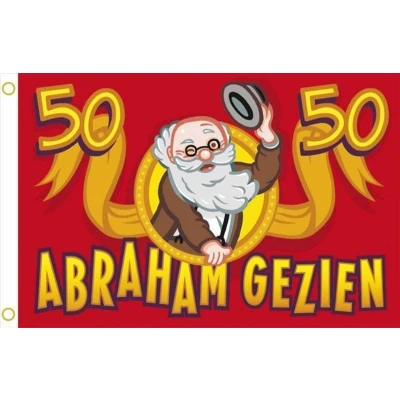Afbeelding van Gevelvlag 50 jaar Abraham gezien