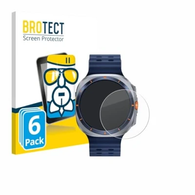 Afbeelding van BROTECT Screenprotector voor Samsung Galaxy Watch Ultra 2 (47 mm) Folie Beschermfolie Beschermglas transparant (6 Stuks)