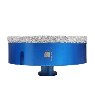 Afbeelding van BRSCHNITT Vacuum gesoldeerde diamantboor, 125 mm, diamantgat met M14 schroefdraad voor porselein, tegels, graniet, marmer, droog zagen.