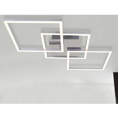 Afbeelding van Briloner Leuchten FRAME Plafondlamp LED 36W Dimbaar Draaibaar Chroom Zilverkleurig