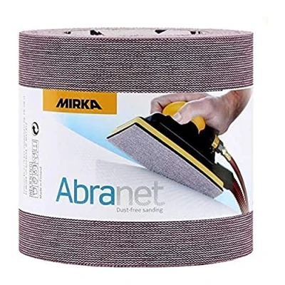 Afbeelding van Mirka Abranet netschuurrol 115 mm x 10 m klittenband / korrel P150 1 rol voor het schuren van hout, plamuur, lak, kunststof 545BY001153R