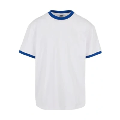 Afbeelding van Urban Classics Ringer TEE Tshirt basic, Heren, Maat: 3XL, White royal