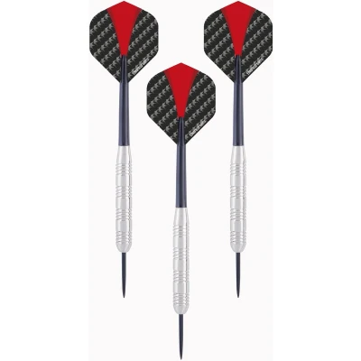 Afbeelding van 1x Set van dartpijltjes met rood zwarte flights 22 grams Dartpijlen