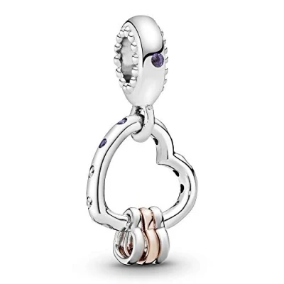 Afbeelding van Pandora Rose 787247NLCMX Hangbedel zilver rosékleurig Heart Full of