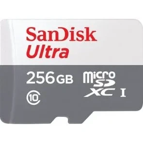 Afbeelding van Sandisk microSDXC kaart 256 GB, Ultra, klasse 10, U1, A1 120 MB/s, SD adapter, blisterverpakking