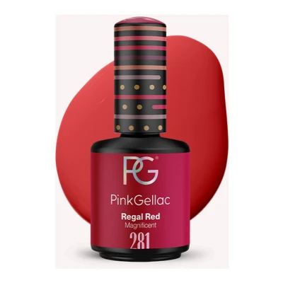 Afbeelding van Pink Gellac 281 Regal Red gel nagellak 15 ml