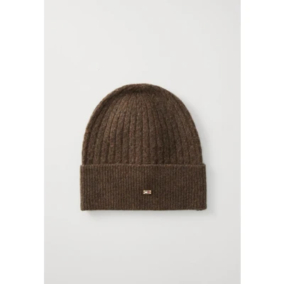 Afbeelding van Tommy Hilfiger Cable FLAG Beanie Muts, Dames, Maat: One Size, Legacy brown melange