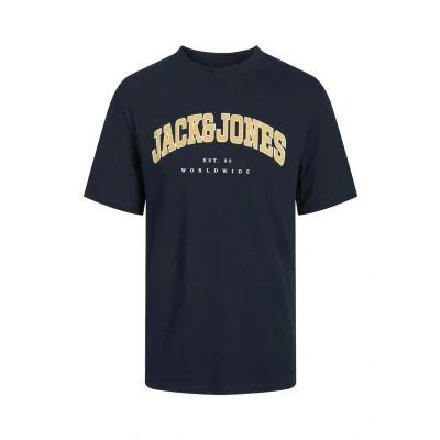 Afbeelding van JACK &amp; Jones Tshirt print, Heren, Maat: Small, Blau