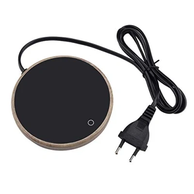 Afbeelding van 220 240V Koffiemokverwarmer Elektrische Kopverwarmer Pad Glazen paneel Temperatuur instelbaar voor kantoor thuis (EU)
