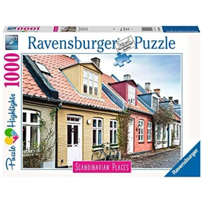 Afbeelding van Ravensburger compatible Puzzle 1000 Scandinavian Houses in Aarhus Denmark (10216741)