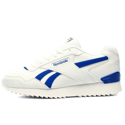 Afbeelding van Men&#039;s Reebok Classics Glide Ripple Clip Trainers In White Blue Maat 38.5