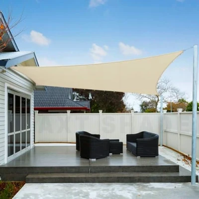 Afbeelding van AXT SHADE Schaduwzeil 2x3m Rechthoek Waterdicht 95% UV Bestending voor Buiten Luifel Balkon Tuin Blauw Grijs