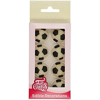 Afbeelding van FunCakes Fondant Decoraties Voetbal Eetbare Voetballen Set/8