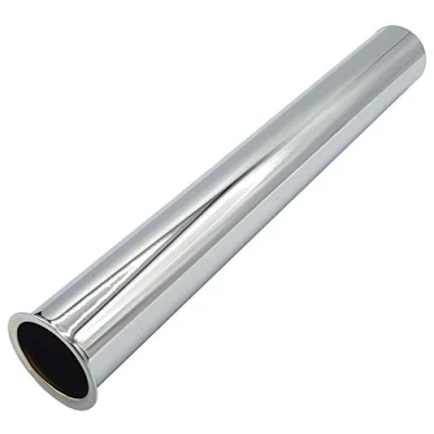 Afbeelding van Rechte Pijp met Kraag 32mm Afvoerafval Val Chrome Vervanging 250mm Lange