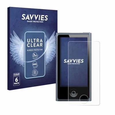 Afbeelding van Savvies (6 Stuks) Schermbeschermer voor Apple iPod nano 2012 (7. Gen.) Screen Protector Ultra Transparant