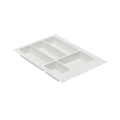 Afbeelding van GTV Lade inzetstuk Axispace, bestekbak voor laden, keukenkast, keukenkast van kunststof, bestekopslag, wit, 340 x 472 mm