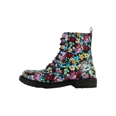 Afbeelding van Geox Eclair GIRL Veterboots black/multicoloured voor kinderen, Maat: 39, Black/multi coloured Pu