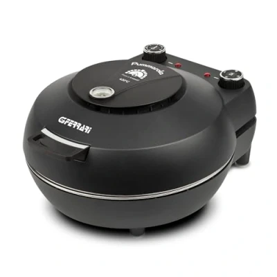 Afbeelding van G3 Ferrari Pummarola Pizzaoven in roestvrij staal. Pizza perfectie binnen handbereik. Regelbare thermostaat tot 420C. Vermogen 1200W. Gewicht: 5,2kg
