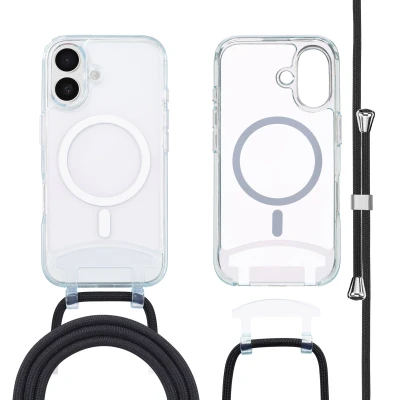 Afbeelding van Apple iPhone 16 MagSafe Hoesje Kunststof imoshion Hardcase/Koordhoesje/Backcover Transparant Telefoonhoesje