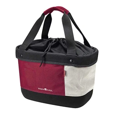 Afbeelding van KlickFix Shopper Alingo Fietstas beige/rood