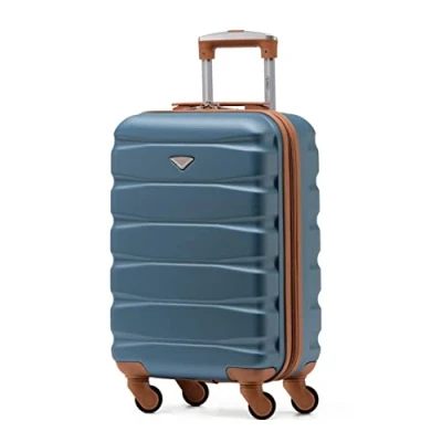 Afbeelding van Flight Knight Lichtgewicht stevige ABS koffer met 4 wielen, cabine en ruimbagage, goedgekeurd door meer dan 100 luchtvaartmaatschappijen zoals easyJet, British Airways, RyanAir, Virgin Atlantic