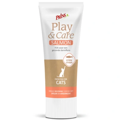 Afbeelding van Prins Play&amp;Care Kattensnack Zalm 75 g