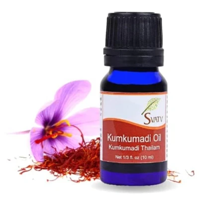 Afbeelding van SVATV KUMKUMADI Therapeutische kwaliteit etherische Olie Aromatherapie Geurende Diffuser Yoga Massage en doe het zelf persoonlijke verzorging 10ml