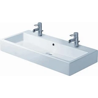 Afbeelding van Duravit Vero wastafel 100x47cm 2 krgt met overloop wit