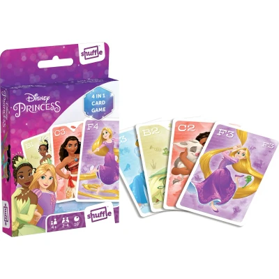 Afbeelding van Disney Princess 4in1 Speelkaarten (Kwartet, Memo, Snap, Actie spel)