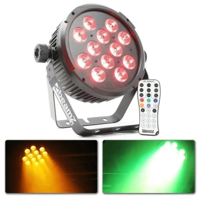 Afbeelding van BeamZ BT310 FlatPAR 12x 6W DMX met afstandsbediening