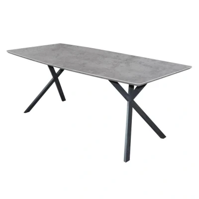 Afbeelding van Giga Meubel Eettafel Betonlook MDF Blad 190x90x76cm