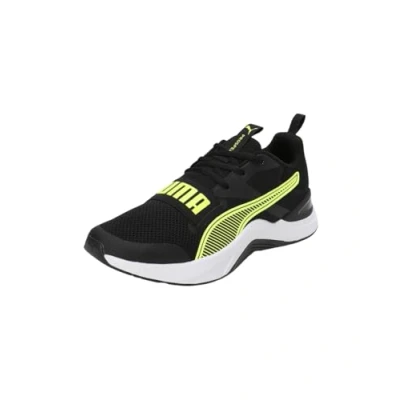 Afbeelding van Puma Prospect Unisex Trainingsschoen, Maat: 42, Black/yellow alert/white Textiel/ synthetisch