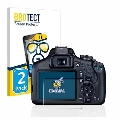 Afbeelding van BROTECT (2 Stuks) Schermbeschermer voor Canon EOS 2000D Screen Protector Transparant