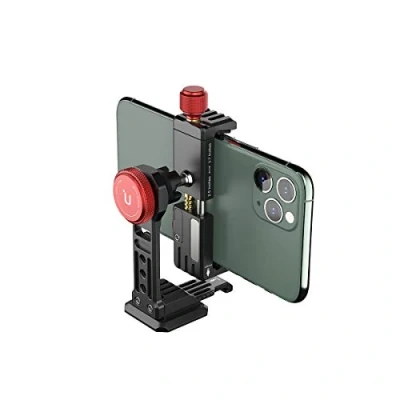 Afbeelding van Mobiele Telefoon statiefbevestiging, ULANZI ST 14 Smartphone Statief Mount Adapter Aluminium met Koude Schoen, 360 Standhouder Klem voor iPhone 13 12 11 Max Pro X XR Xs 6 7