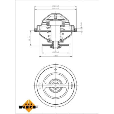 Afbeelding van Thermostaat, koelvloeistof NRF 725194