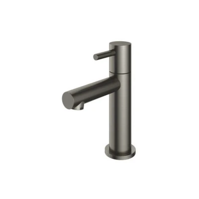 Afbeelding van HotBath Dude Fonteinkraan opbouw L uitloop 8.5cm Geborsteld nikkel